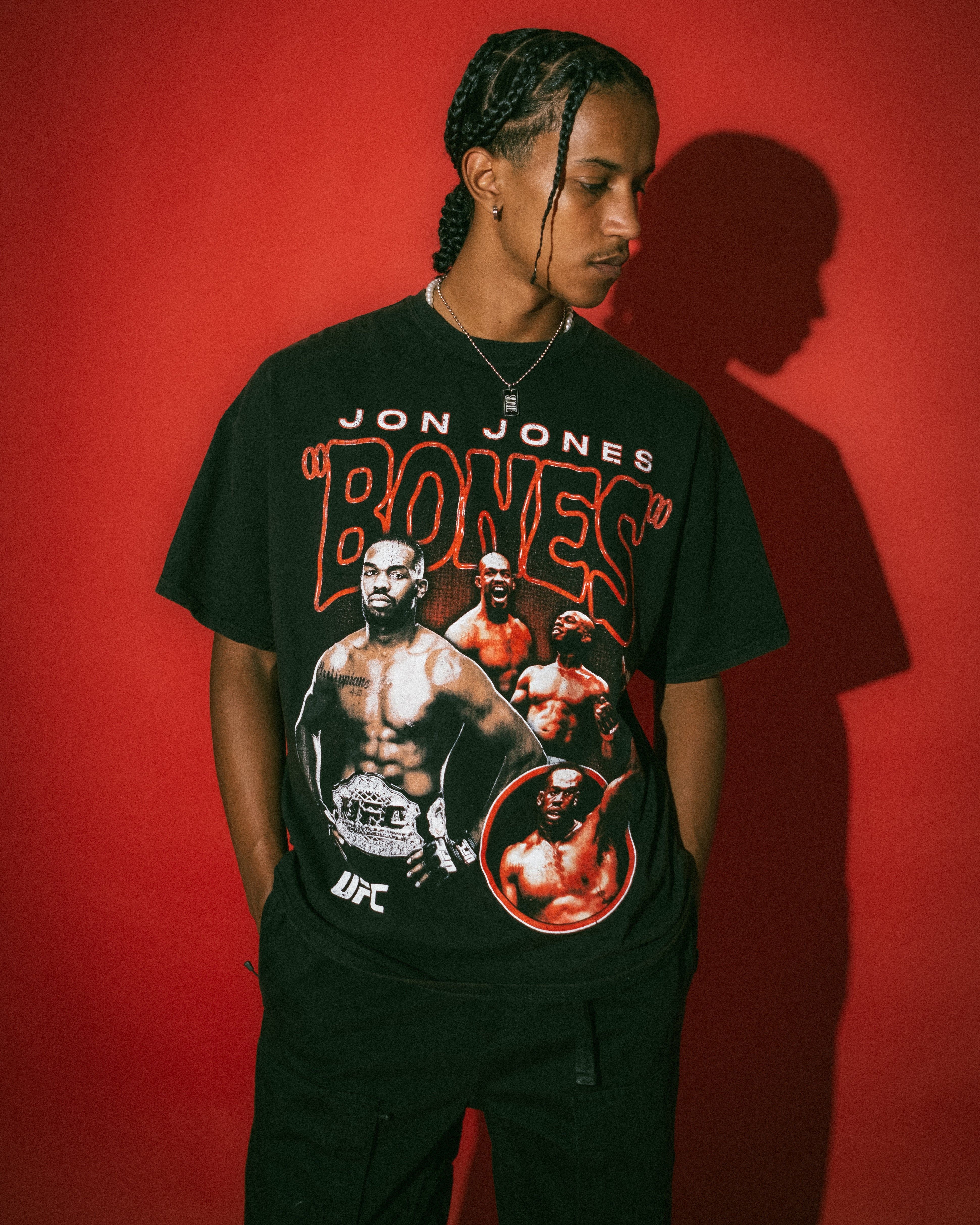 UFC By Goat Crew Jon Jones Vintage T-Shirt Black Wash sold by Culture Kings