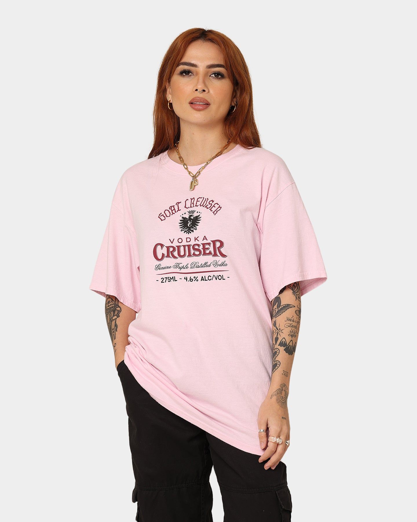 Goat Crew Goat Crew X Vodka Cruiser Lush Guava Cruiser T-Shirt Pink sold by Culture Kings