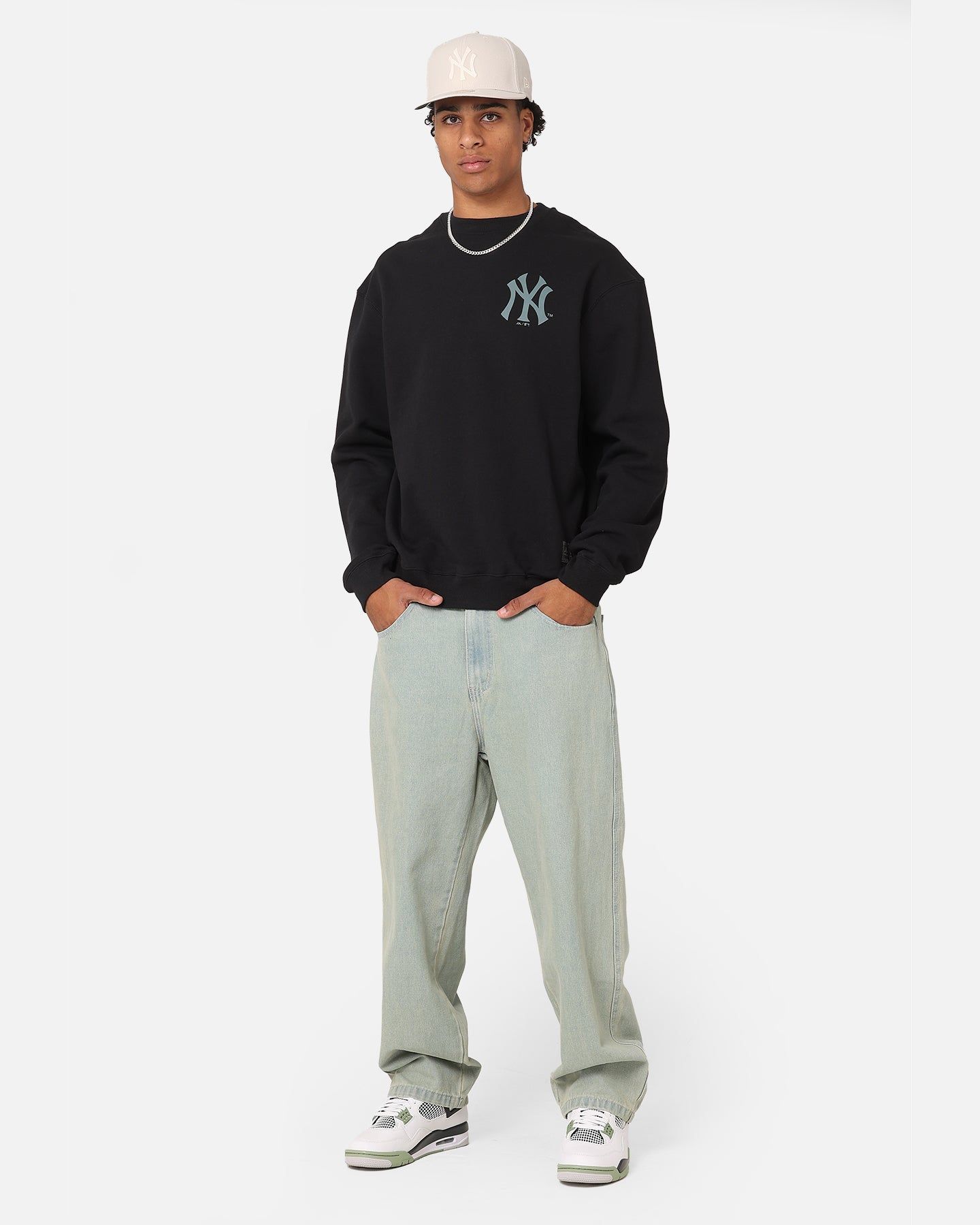 Majestic Athletic New York Yankees Tonal Stark Crewneck Sweatshirt Faded Black sold by Culture Kings product image thumbnail 3