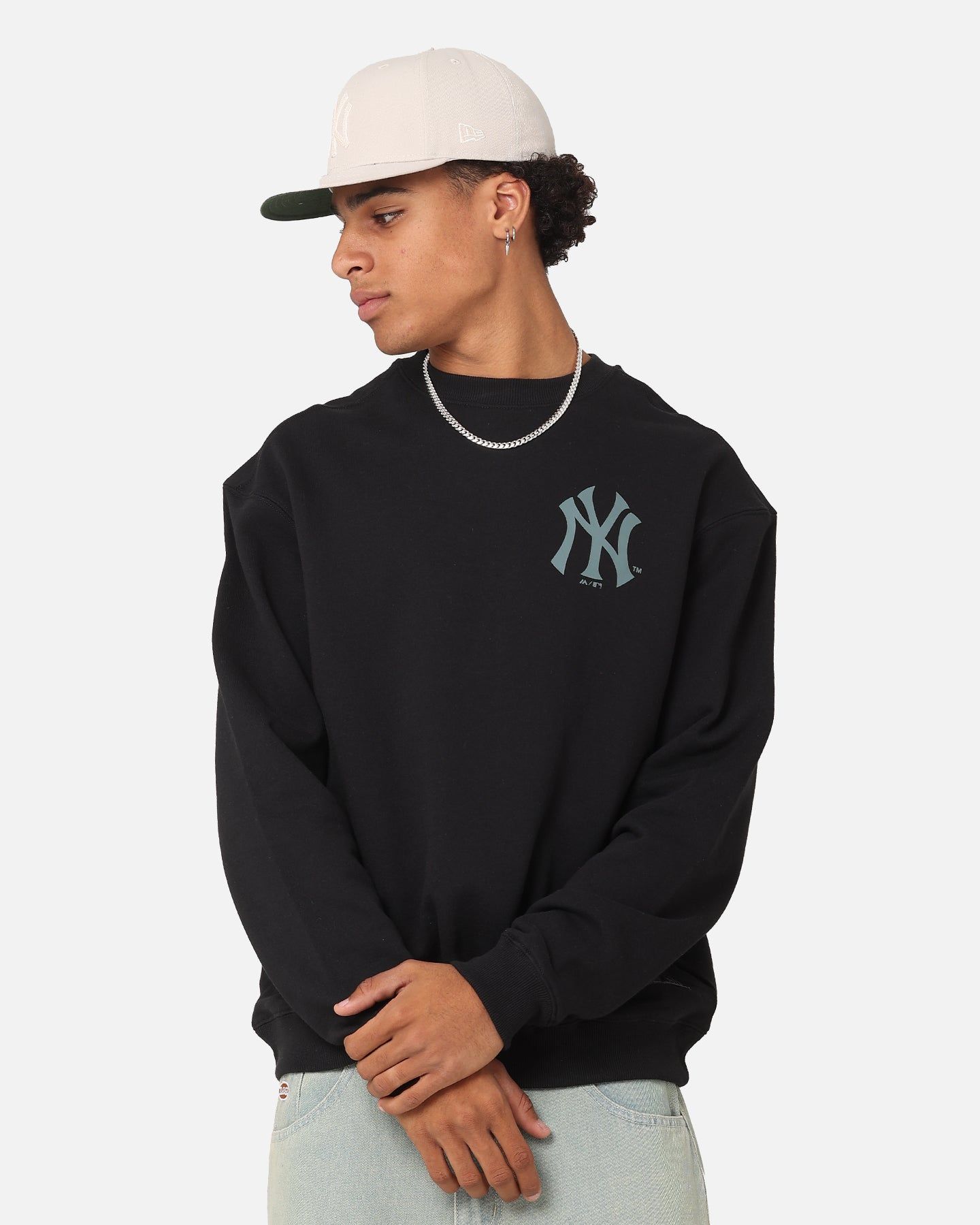 Majestic Athletic New York Yankees Tonal Stark Crewneck Sweatshirt Faded Black sold by Culture Kings