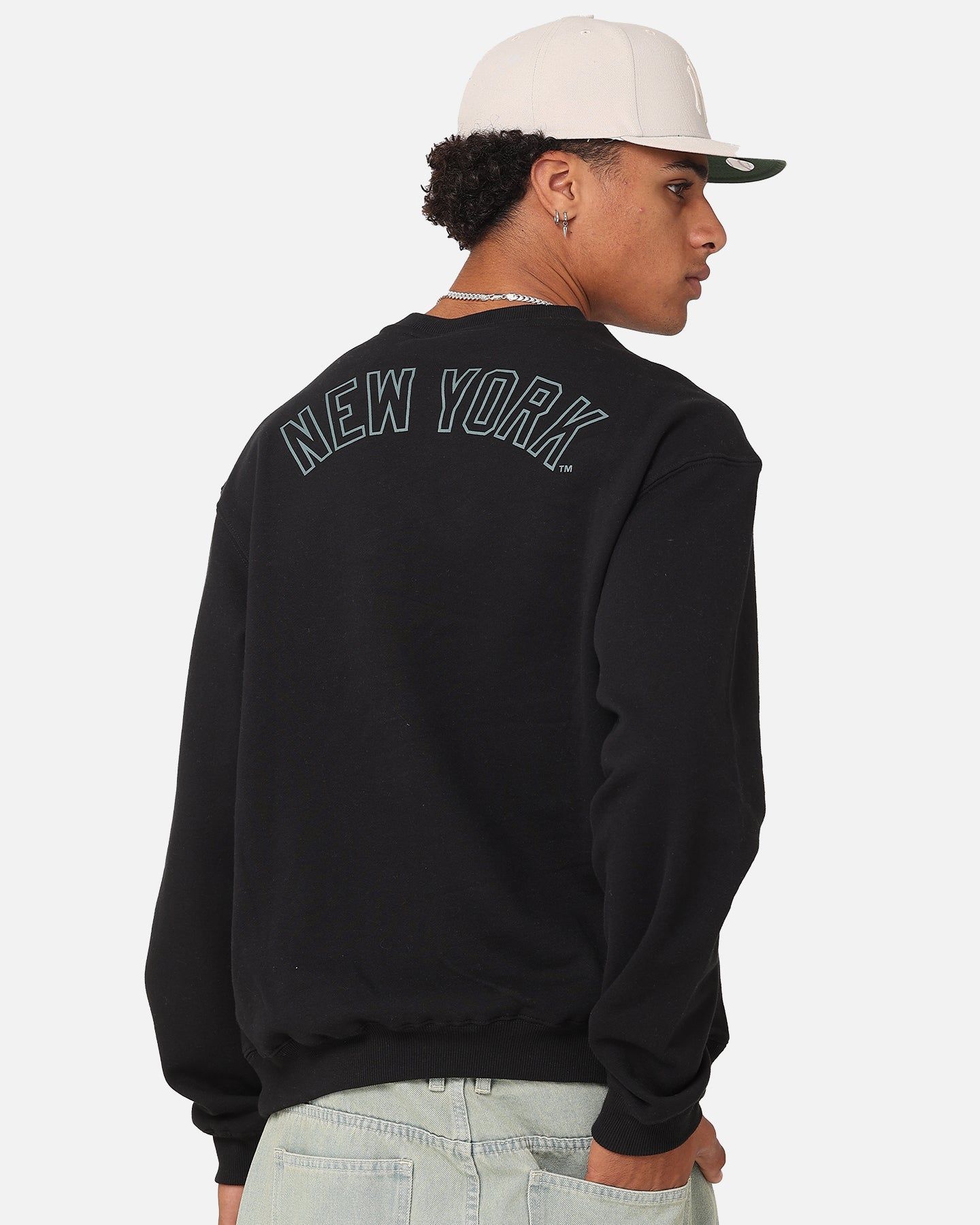Majestic Athletic New York Yankees Tonal Stark Crewneck Sweatshirt Faded Black sold by Culture Kings product image thumbnail 2