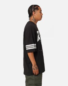Majestic Athletic Las Vegas Raiders Vintage Sport Striped Sleeve T-Shirt Faded Black sold by Culture Kings