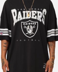 Majestic Athletic Las Vegas Raiders Vintage Sport Striped Sleeve T-Shirt Faded Black sold by Culture Kings