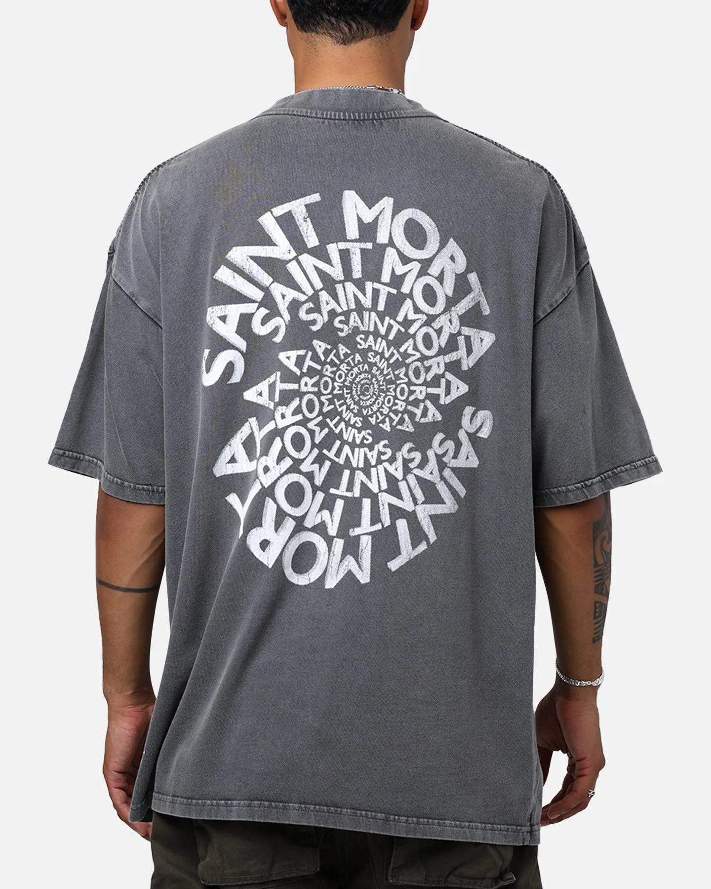 Saint Morta Vortex Mock T-Shirt Washed Charcoal sold by Culture Kings