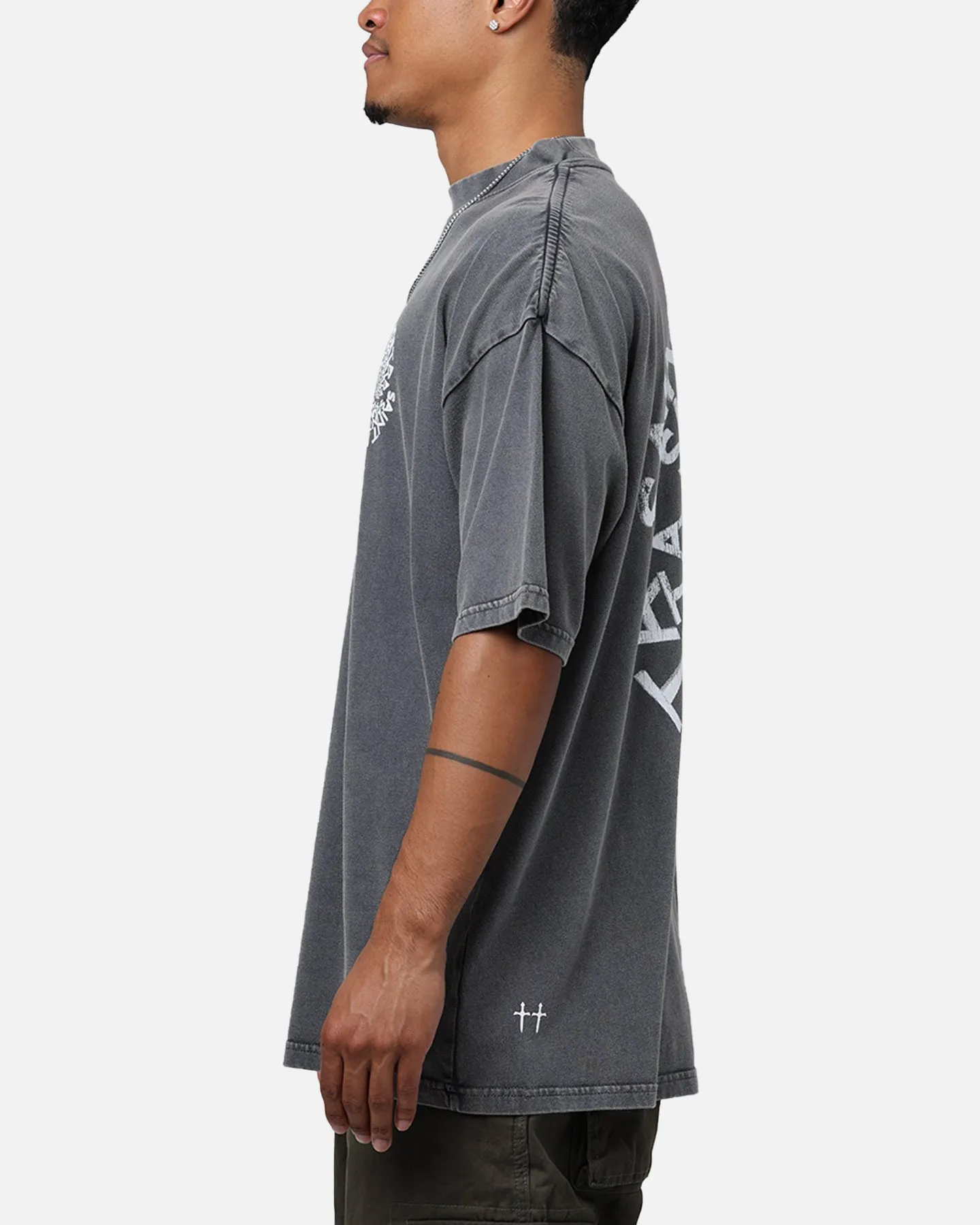 Saint Morta Vortex Mock T-Shirt Washed Charcoal sold by Culture Kings product image thumbnail 5