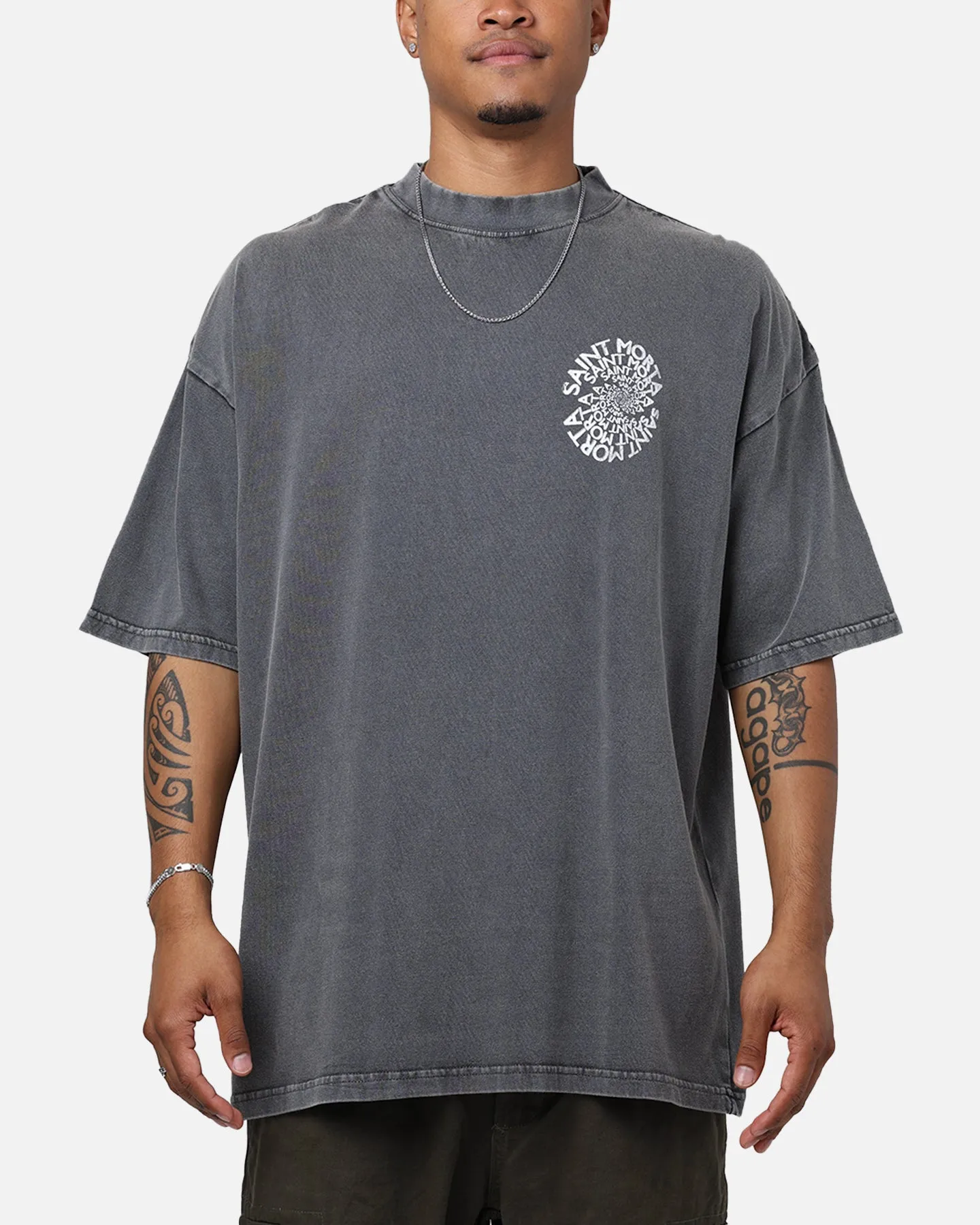 Saint Morta Vortex Mock T-Shirt Washed Charcoal sold by Culture Kings product image thumbnail 2