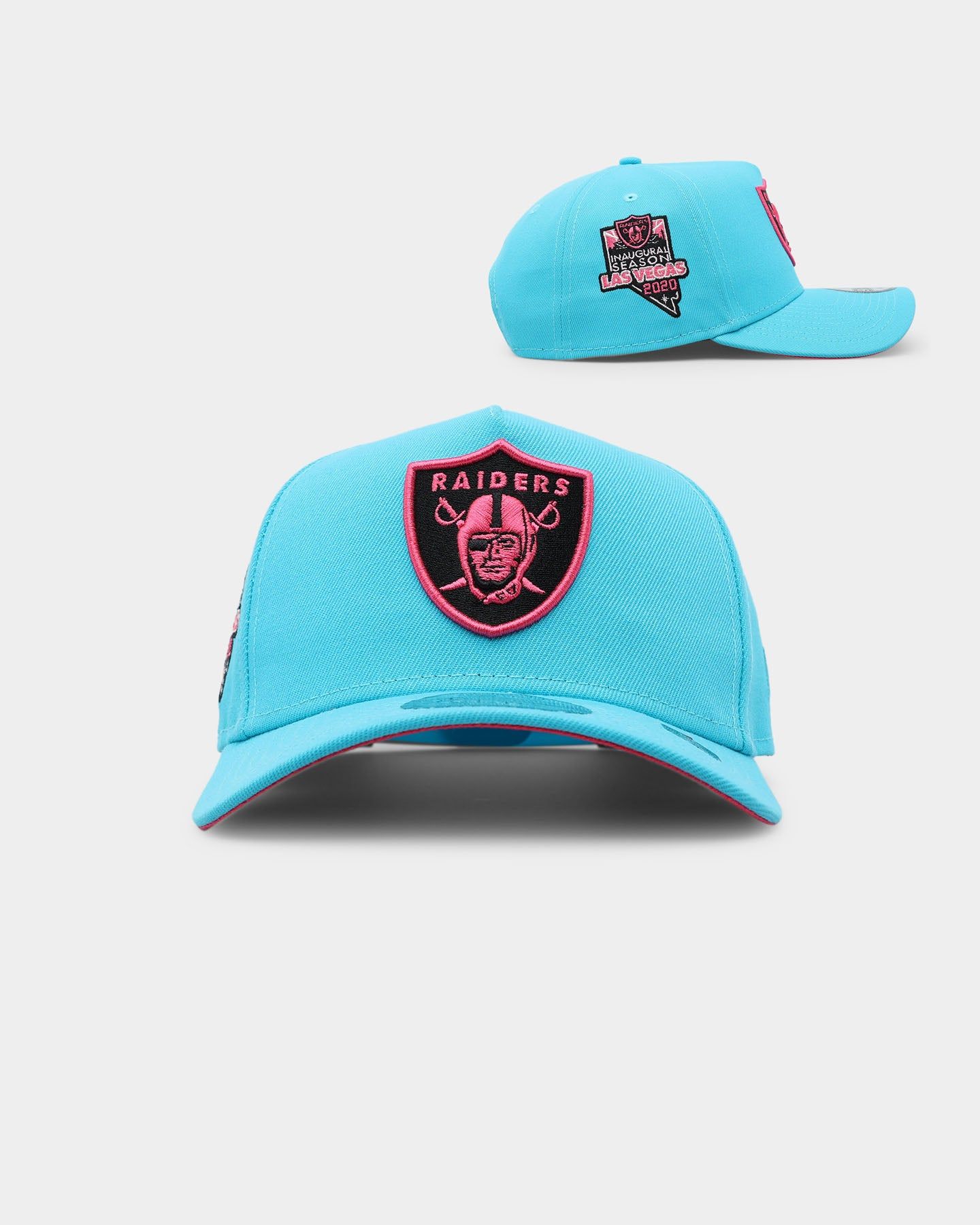 New Era Las Vegas Raiders 'Neon Vice' 9FORTY A-Frame Snapback Neon Blue sold by Culture Kings