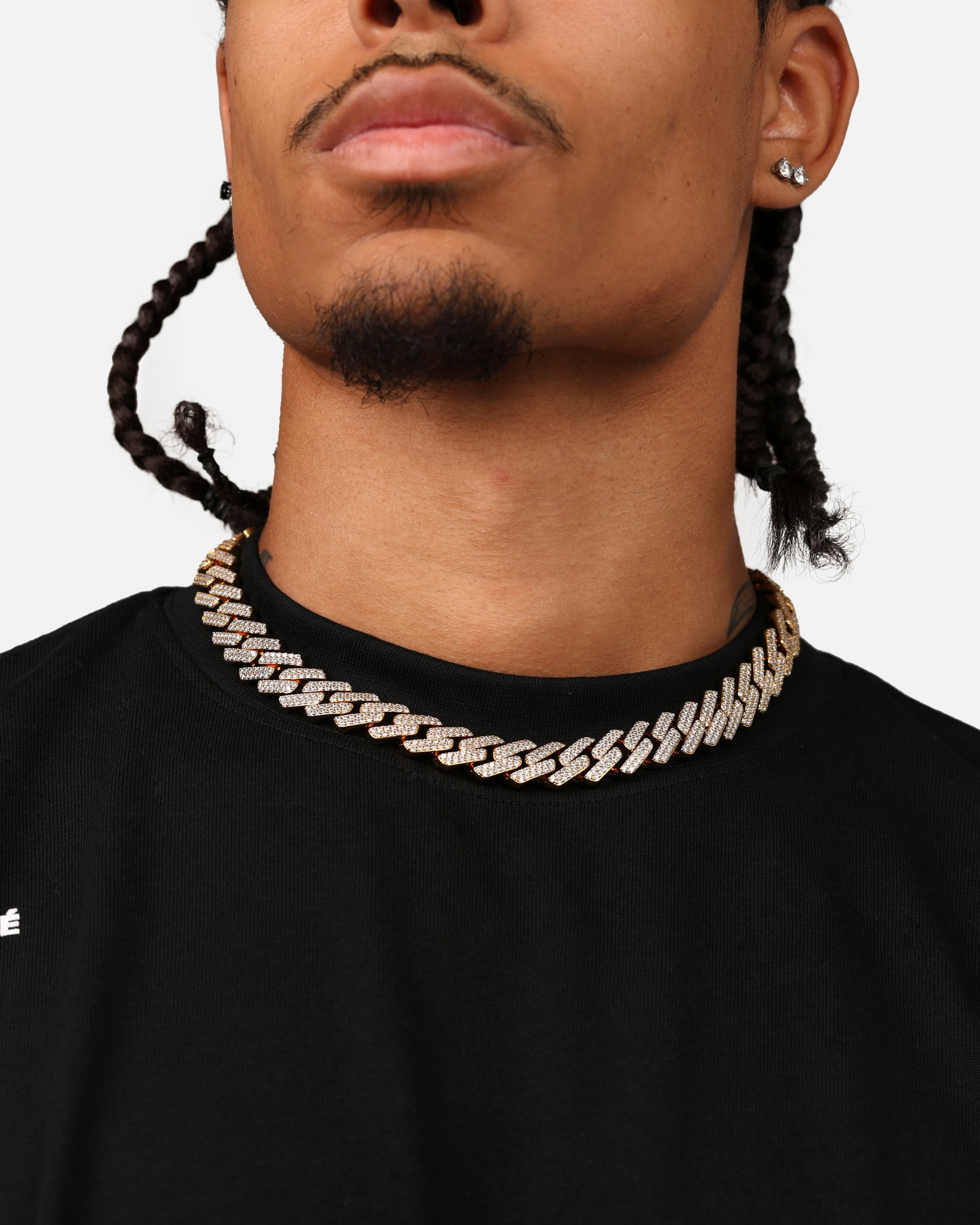 Saint Morta 18" 14mm Iced Interlink Chain Iced Gold sold by Culture Kings product image thumbnail 4