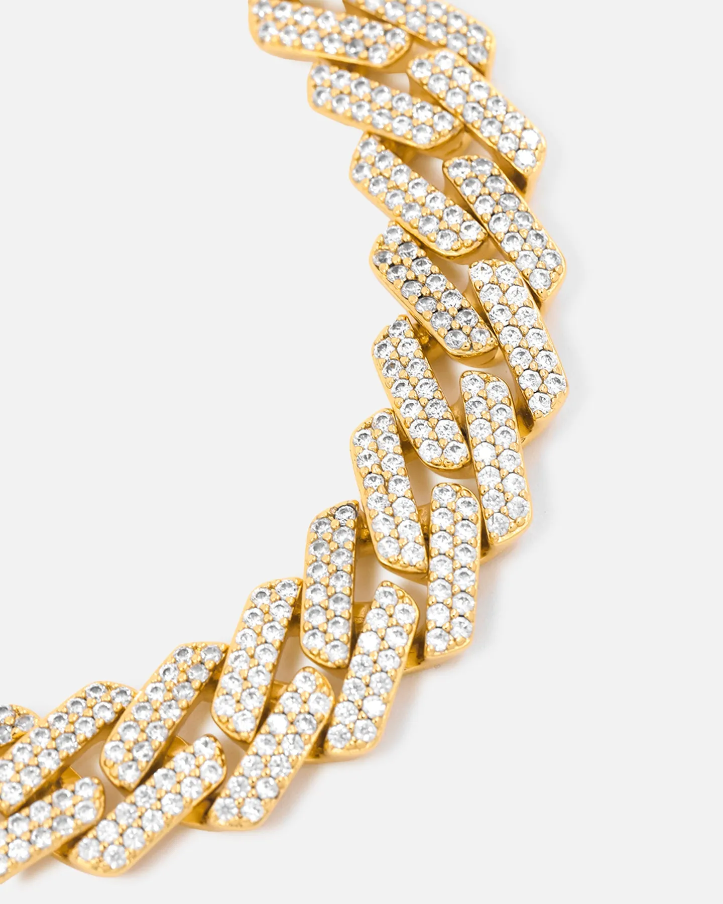 Saint Morta 18" 14mm Iced Interlink Chain Iced Gold sold by Culture Kings product image thumbnail 5