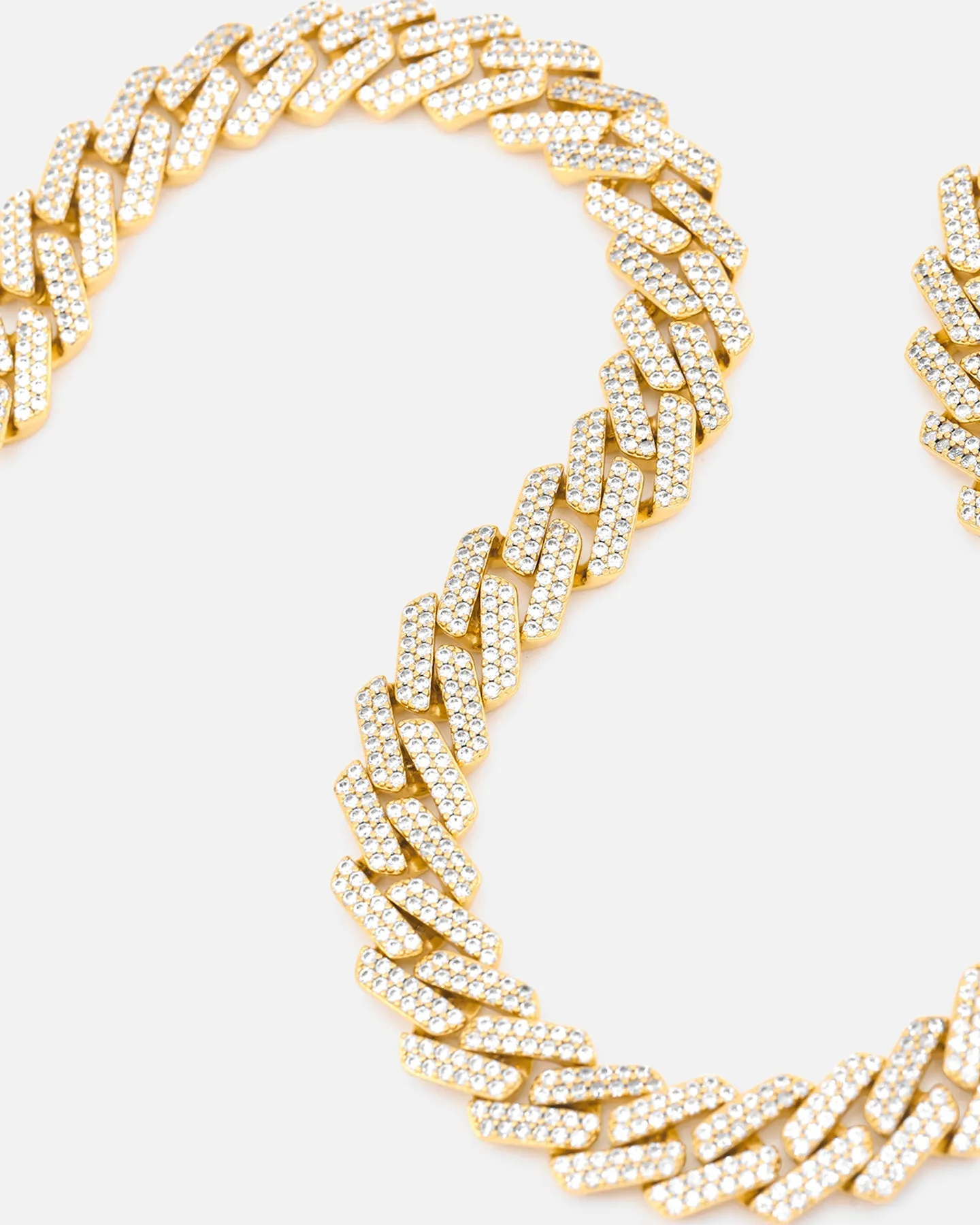Saint Morta 18" 14mm Iced Interlink Chain Iced Gold sold by Culture Kings product image thumbnail 3