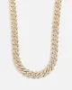 Saint Morta 18" 14mm Iced Interlink Chain Iced Gold sold by Culture Kings