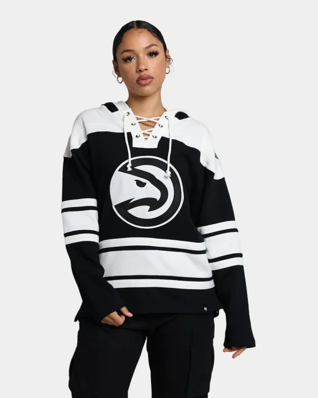 47 Brand Atlanta Hawks Superior Lacer Hoodie Jet Black sold by Culture Kings