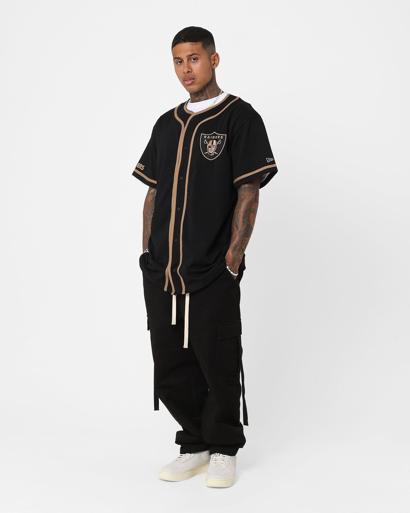 New Era Las Vegas Raiders Button Up T-Shirt Black sold by Culture Kings product image thumbnail 2
