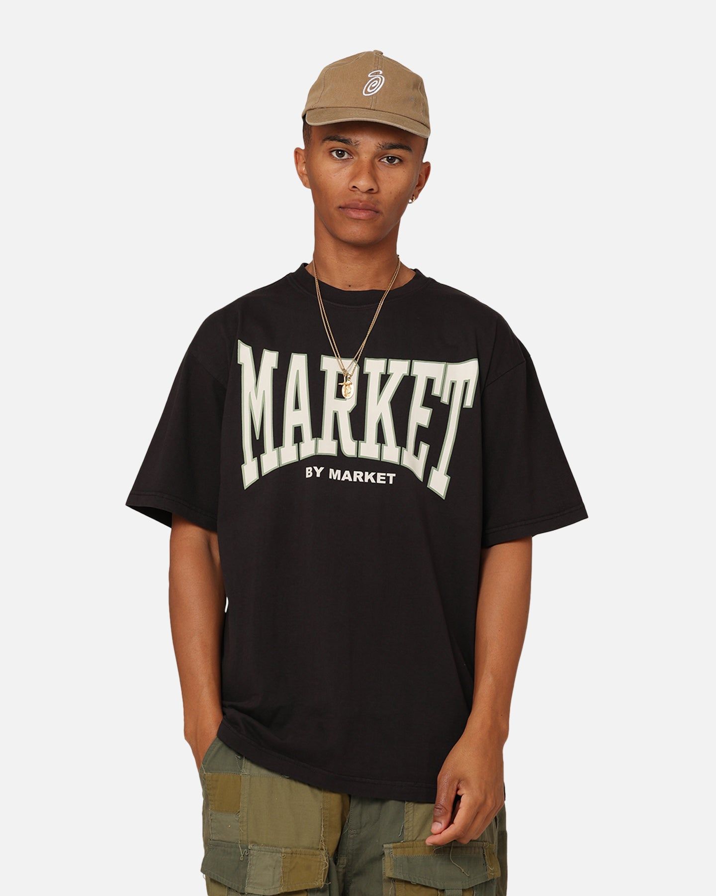 Market Persistent Logo T-Shirt Washed Black sold by Culture Kings