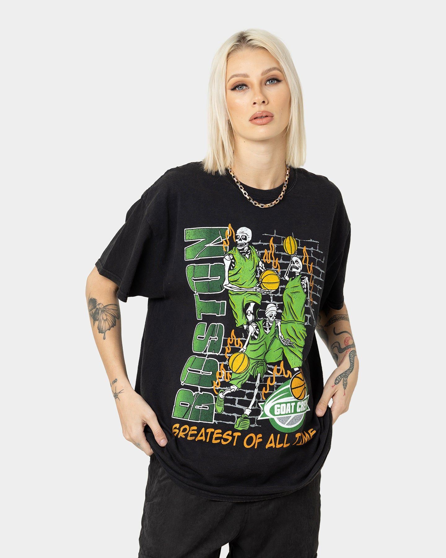 Goat Crew Boston Finals Vintage T-Shirt Washed Black sold by Culture Kings