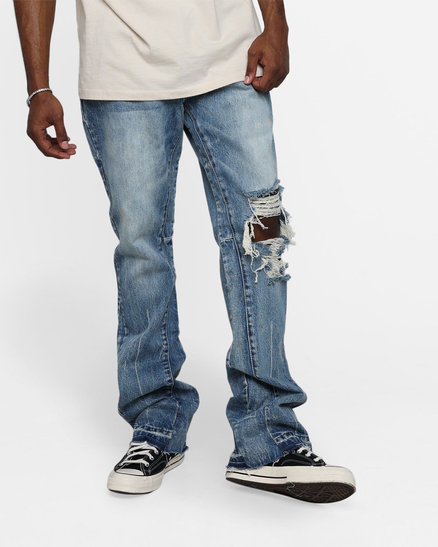MNML B455 Flare Denim Pants Blue sold by Culture Kings product image thumbnail 2