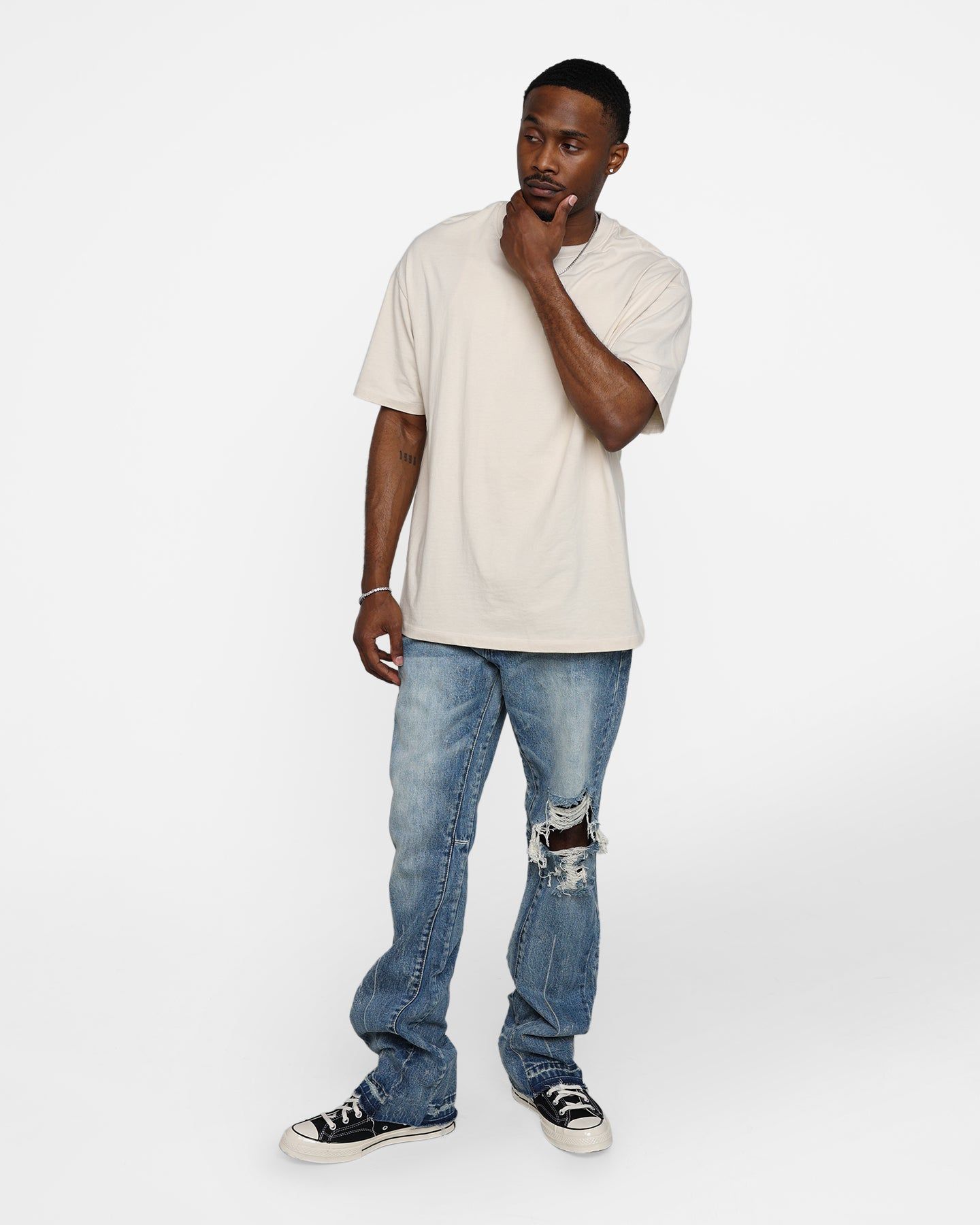 MNML B455 Flare Denim Pants Blue sold by Culture Kings product image thumbnail 3