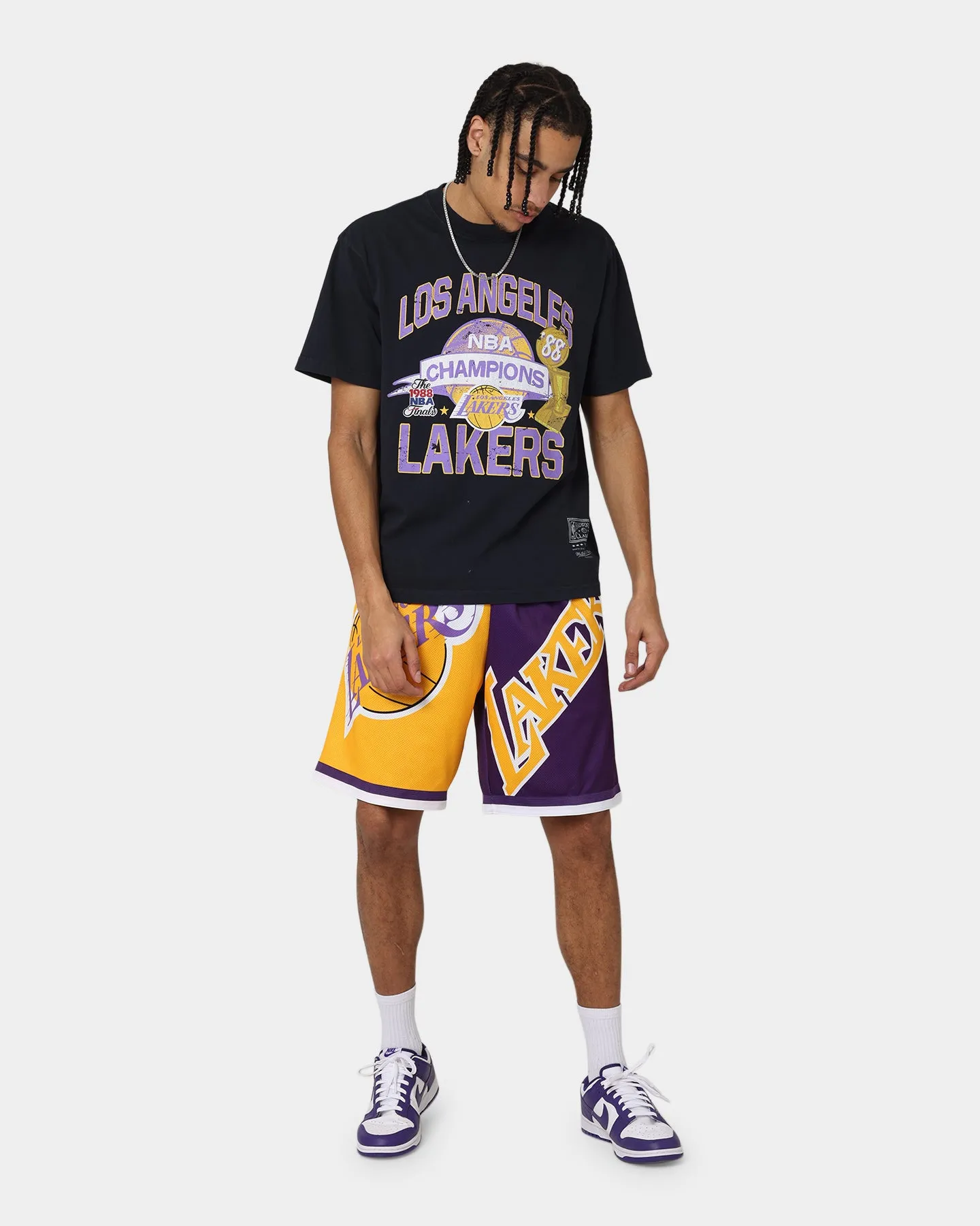 Mitchell & Ness Los Angeles Lakers Big Face 5.0 Shorts Yellow sold by Culture Kings product image thumbnail 2