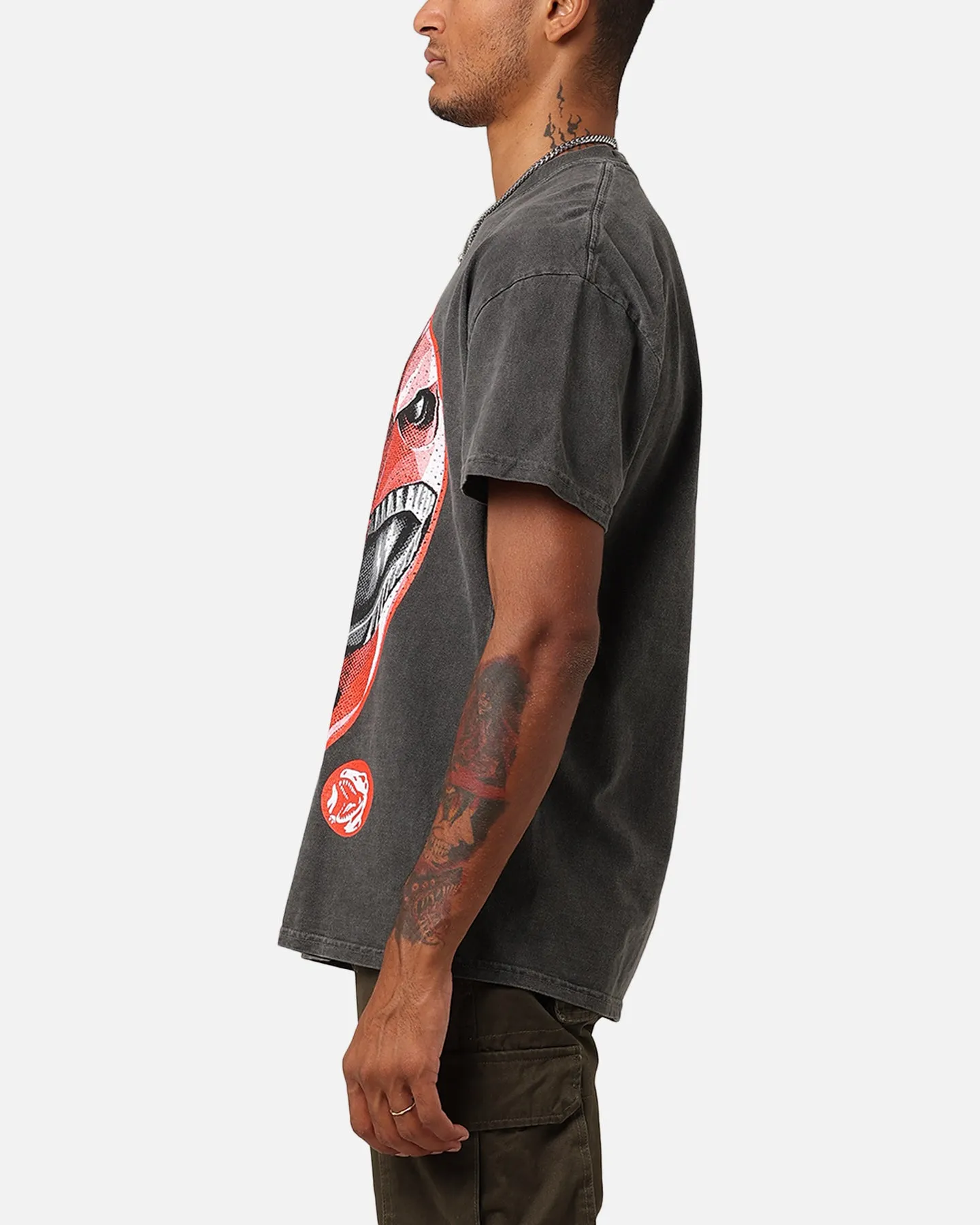 American Thrift X Power Rangers Red Ranger Big Head Heavyweight Vintage T-Shirt Black Wash sold by Culture Kings product image thumbnail 5