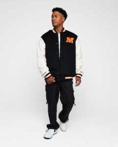 Mitchell & Ness X McLaren X Culture Kings Las Vegas Collection Varsity Jacket Black/Cream sold by Culture Kings