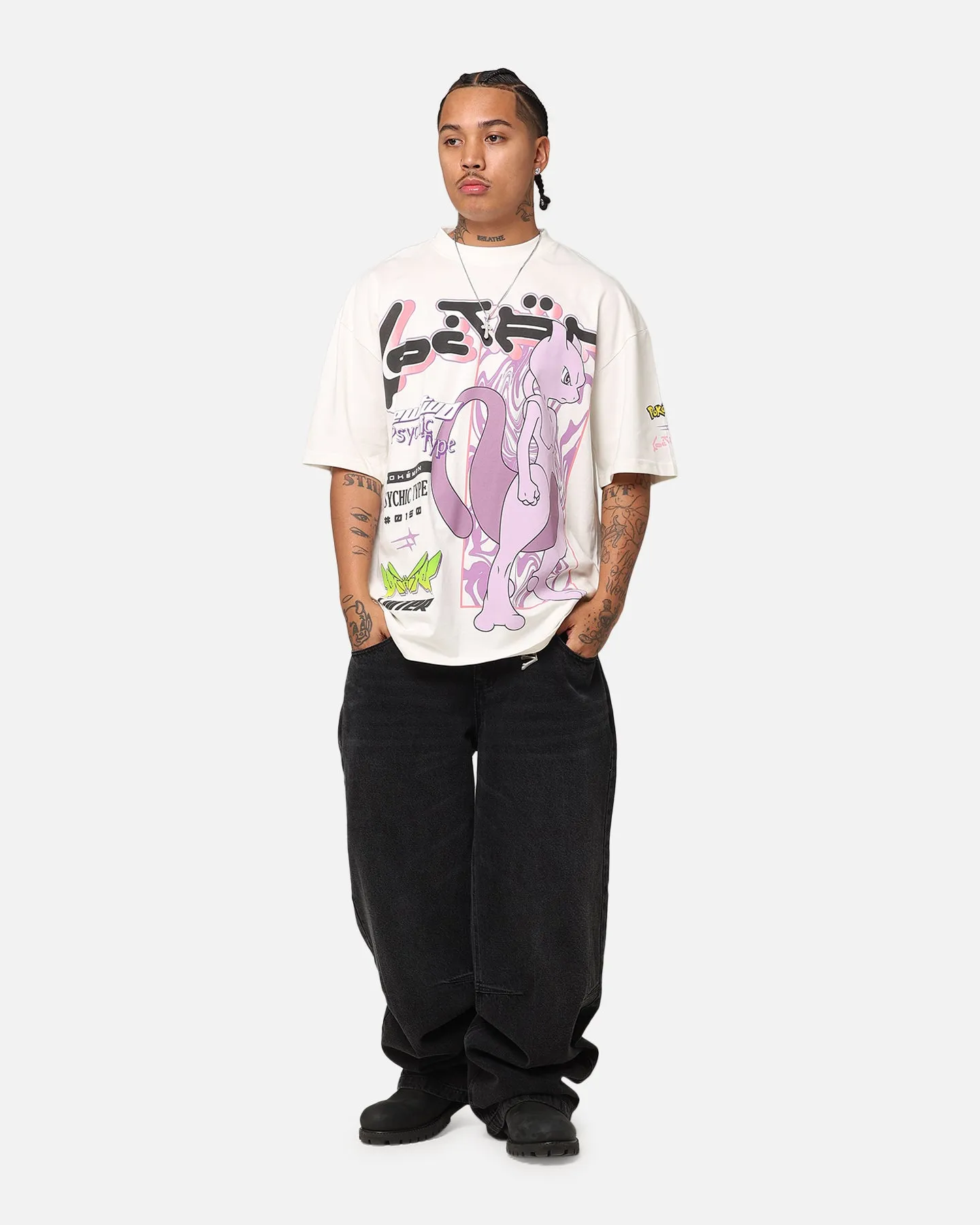 Pokémon By Loiter Mewtwo T-Shirt Off White sold by Culture Kings product image thumbnail 3