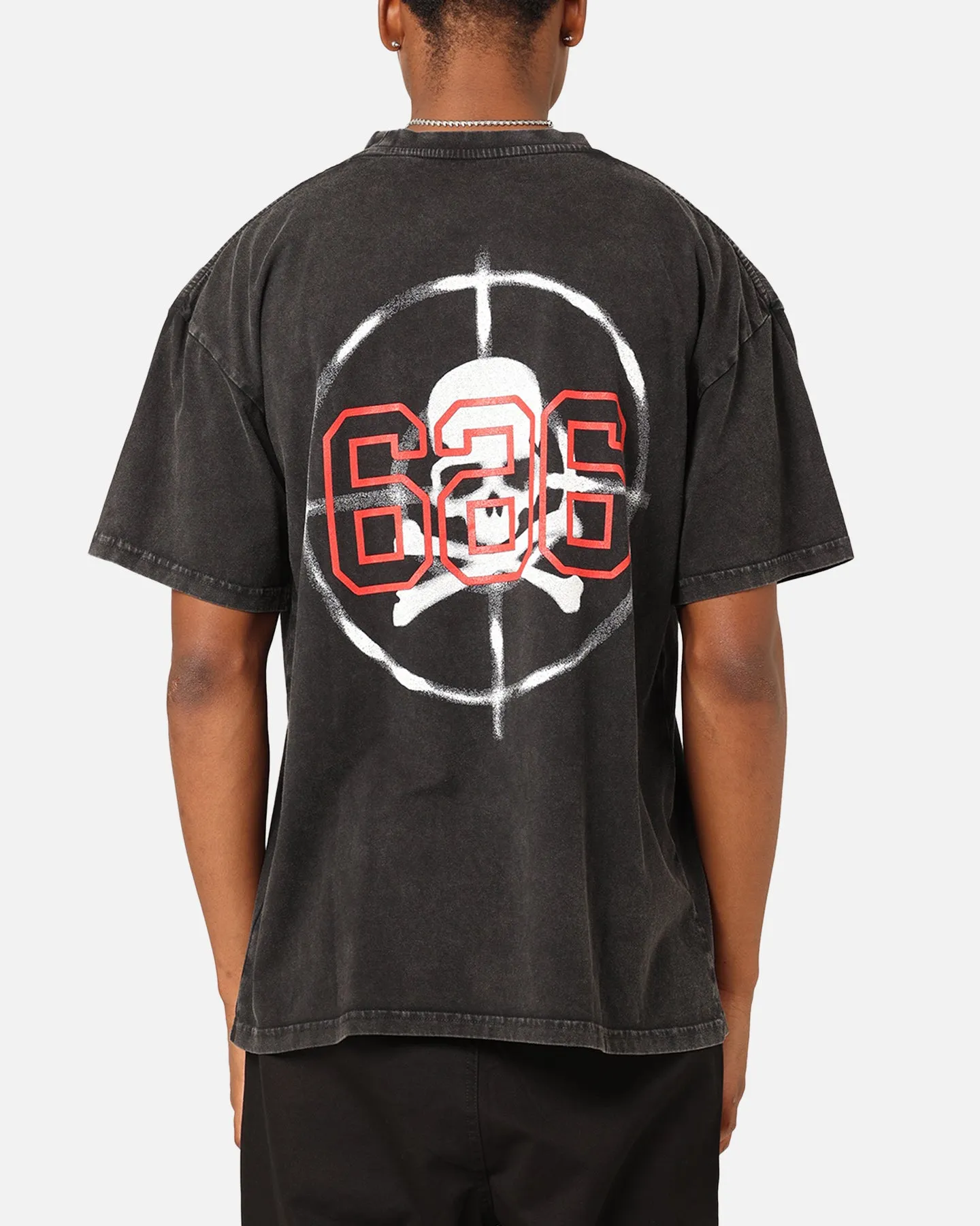 Saint Morta Death Wish Patrol T-Shirt Black Acid Wash sold by Culture Kings