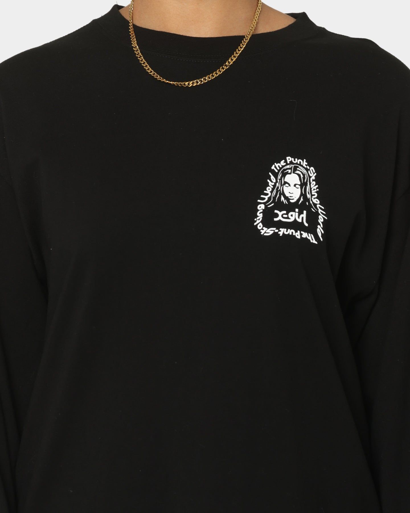 X-Girl Women's Message Face Long Sleeve T-Shirt Black sold by Culture Kings product image thumbnail 3