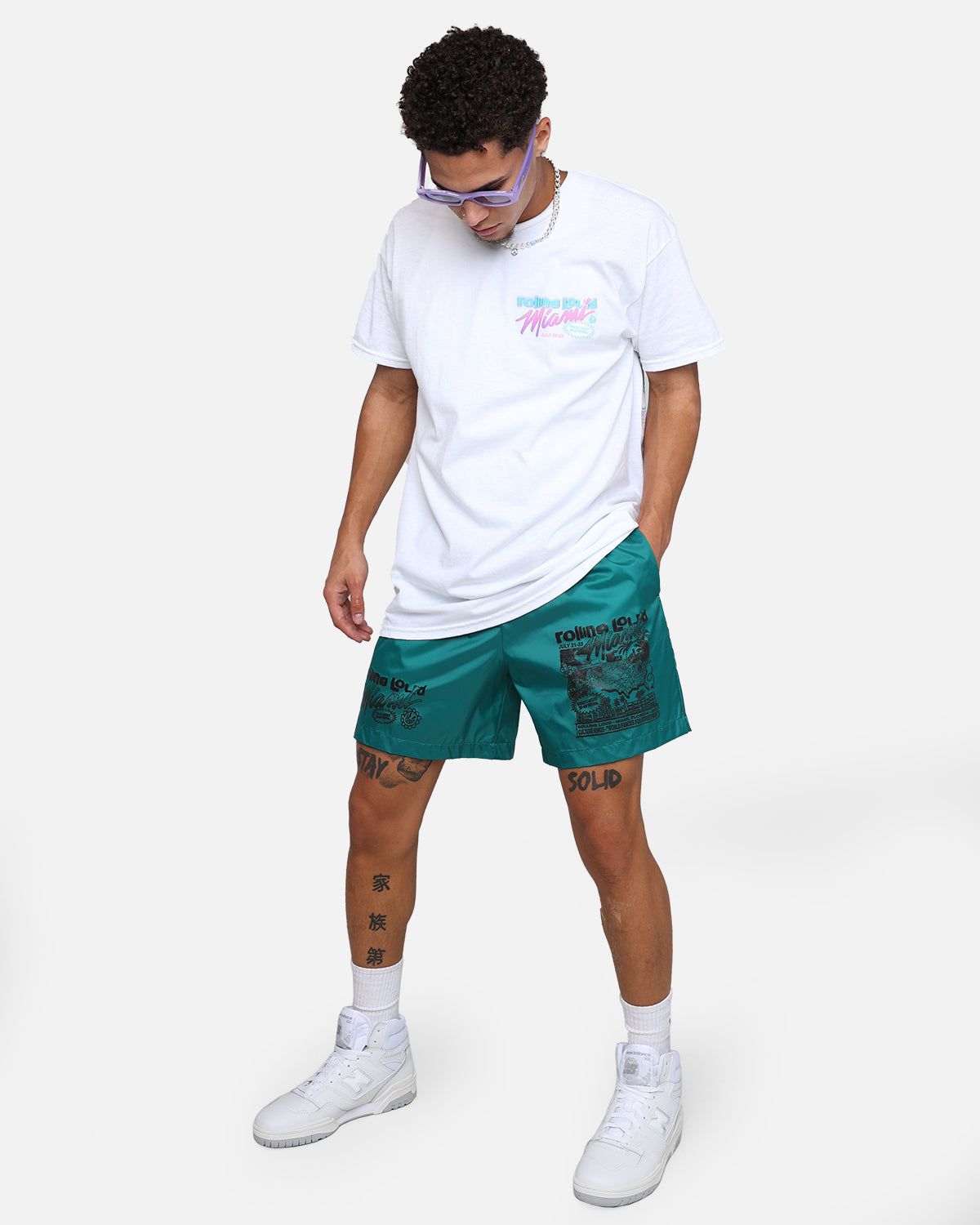 Rolling Loud Miami 23 Beach Shorts Cyan sold by Culture Kings product image thumbnail 2