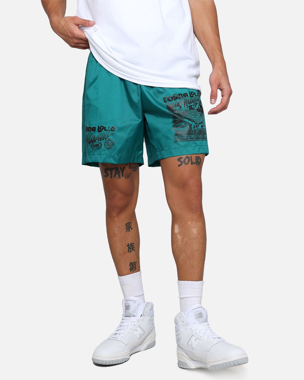 Rolling Loud Miami 23 Beach Shorts Cyan sold by Culture Kings