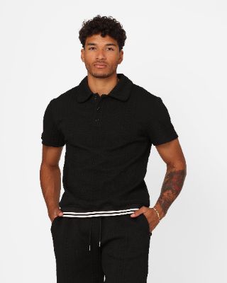 XXIII Danny Knit Polo Shirt Black sold by Culture Kings