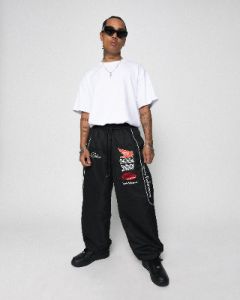 Loiter Speedway Track Pants Black sold by Culture Kings
