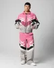 Loiter Hybrid Track Jacket Pink/Grey sold by Culture Kings