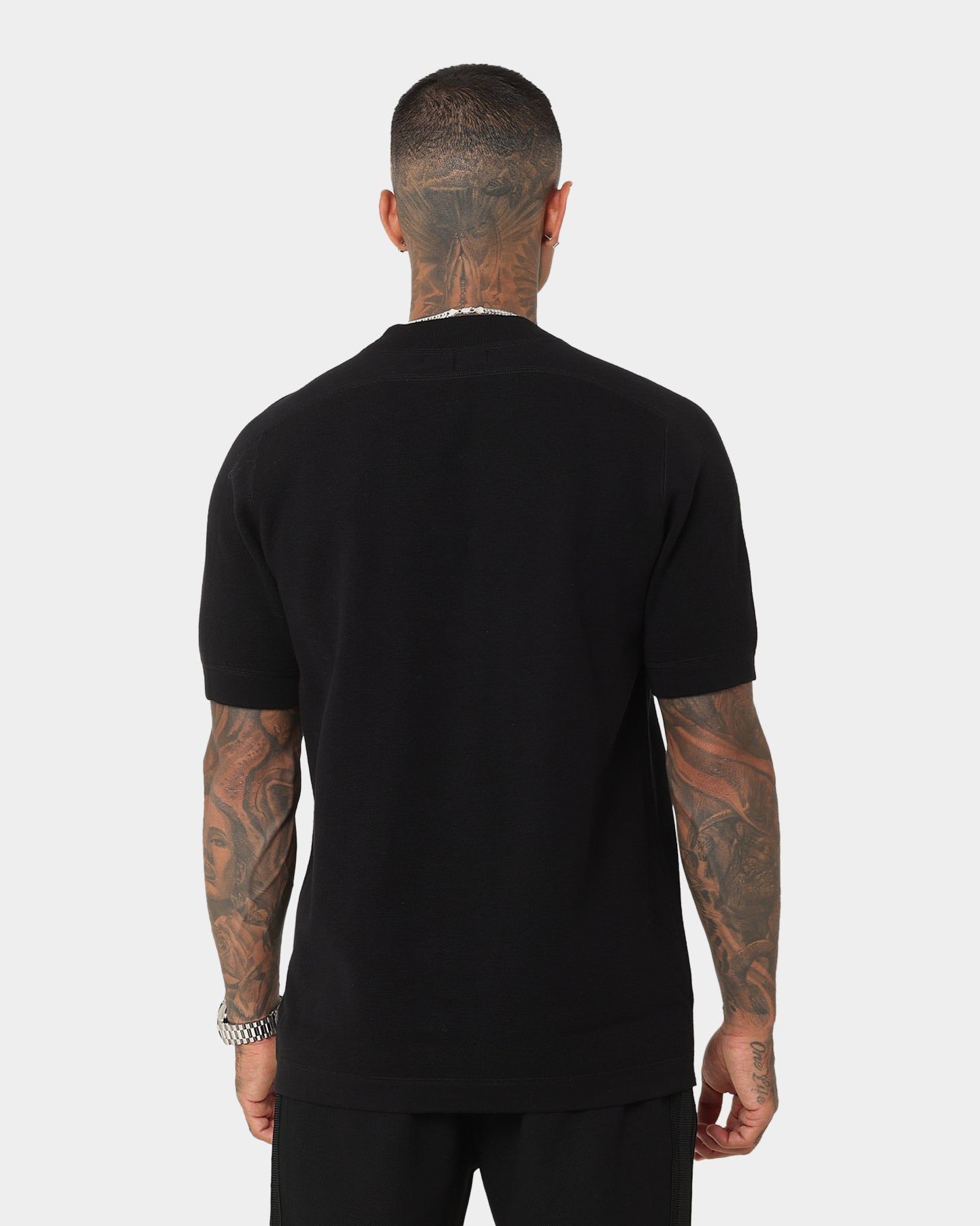 Fred Perry Chest Striped Knitted T-Shirt Black sold by Culture Kings product image thumbnail 4