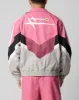 Loiter Hybrid Track Jacket Pink/Grey sold by Culture Kings