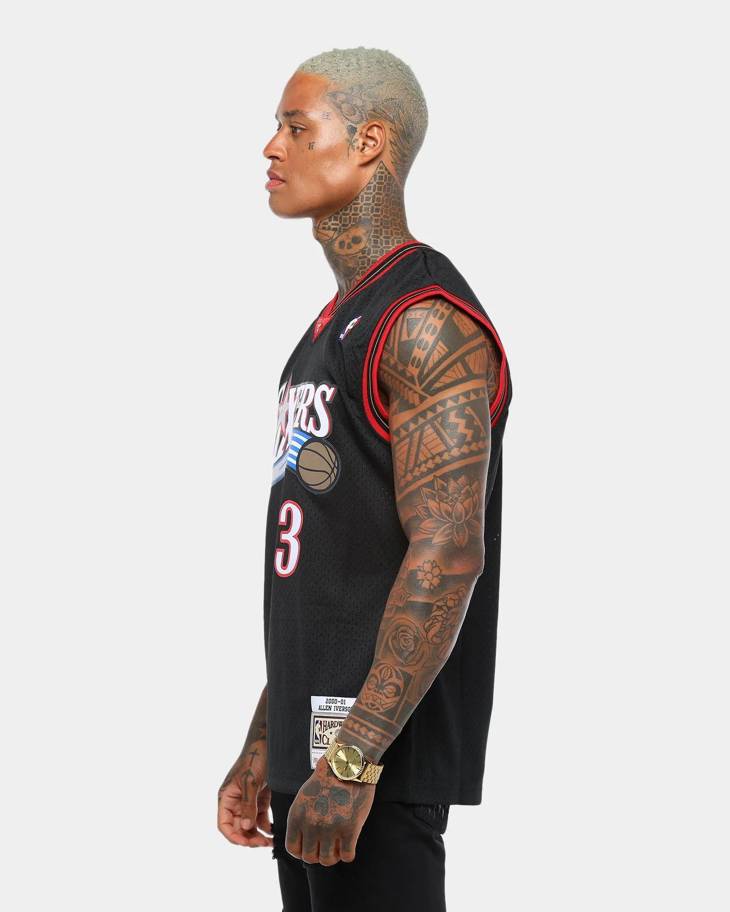 Mitchell & Ness Philadelphia 76ers Allen Iverson #3 Swingman Jersey Black sold by Culture Kings product image thumbnail 4