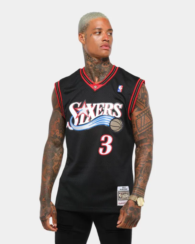 Mitchell & Ness Philadelphia 76ers Allen Iverson #3 Swingman Jersey Black sold by Culture Kings
