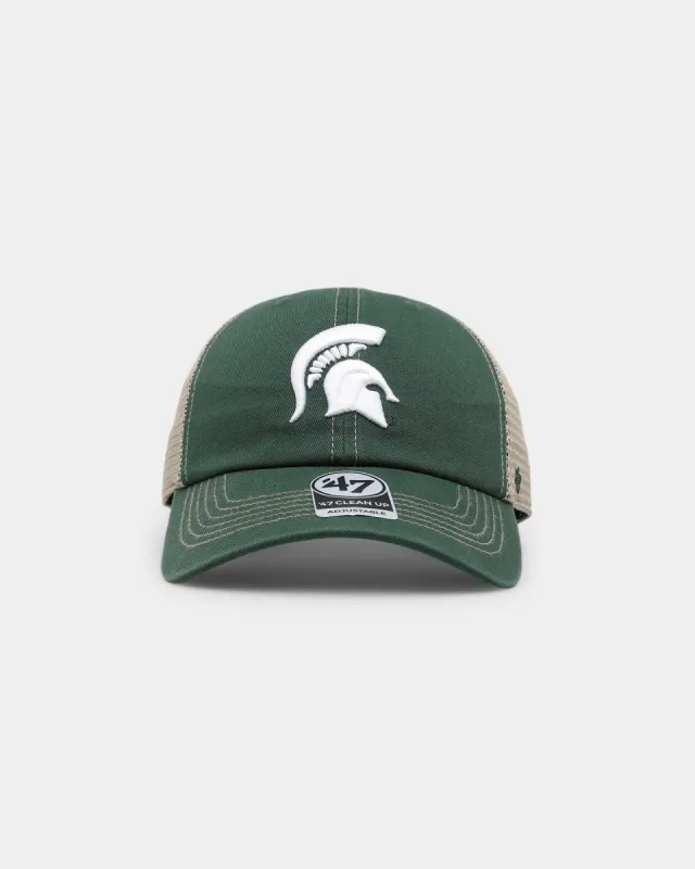 47 Brand Michigan State Spartans Trawler '47 Clean Up Strapback Dark Green sold by Culture Kings