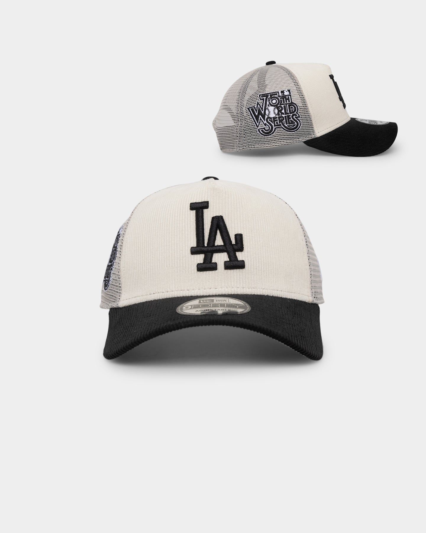 New Era Los Angeles Dodgers '2-Tone Corduroy' Trucker Snapback Chrome/Black sold by Culture Kings