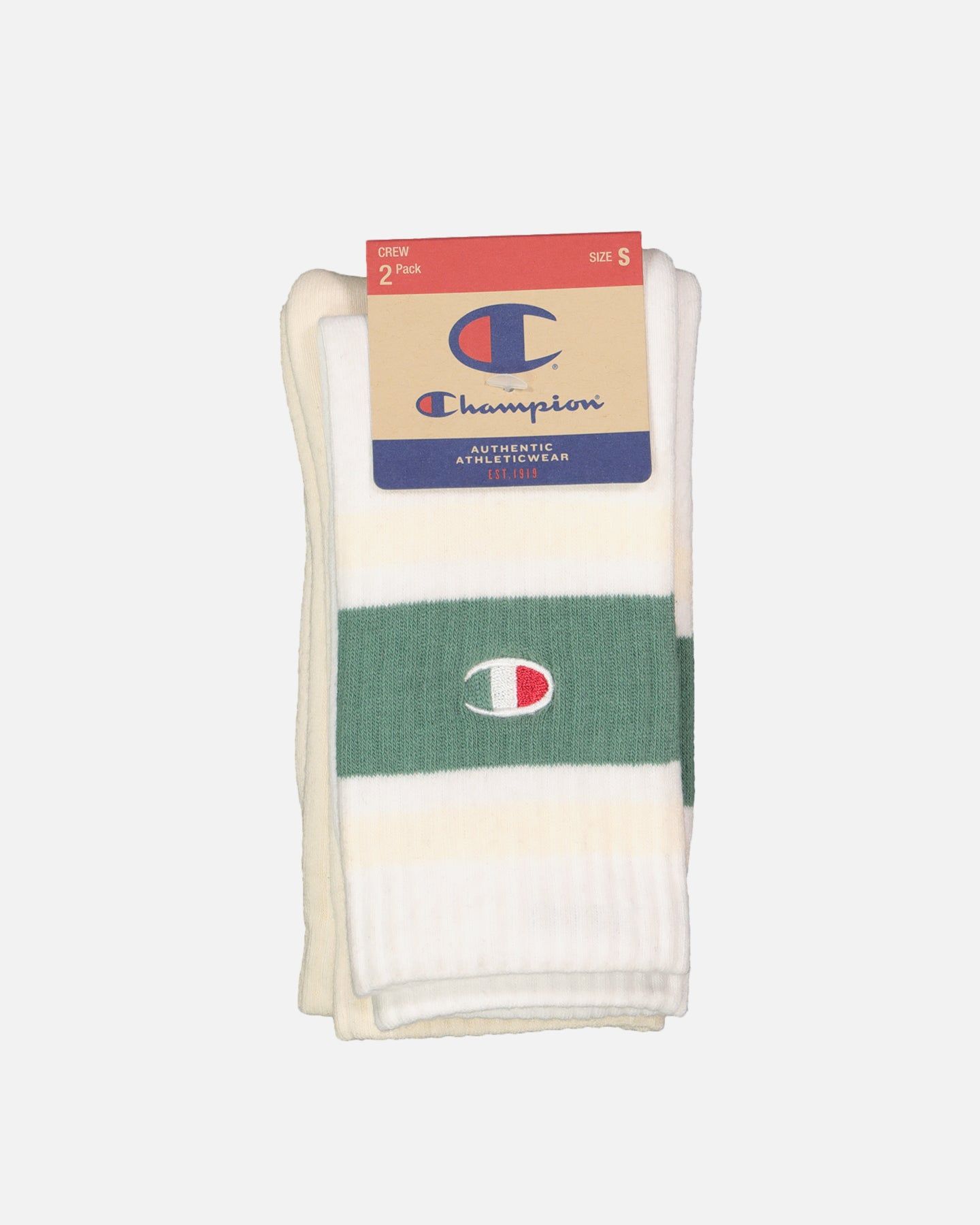 Champion Lifestyle Mixed Crewcut Socks 2 Pack White/Vert Jade sold by Culture Kings product image thumbnail 4