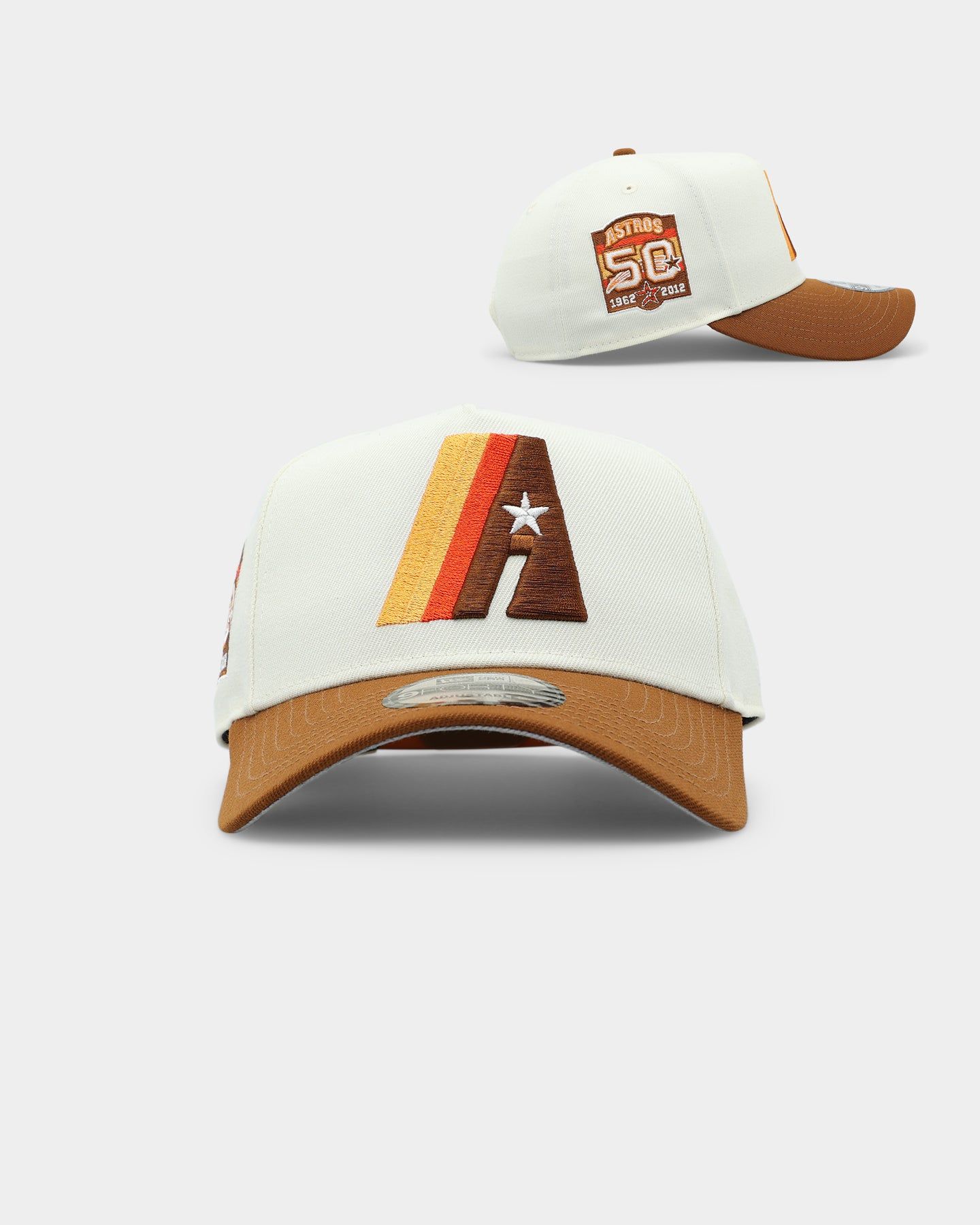 New Era Houston Astros 'Toasted Peanut' 2-Tone 9FORTY A-Frame Snapback White sold by Culture Kings