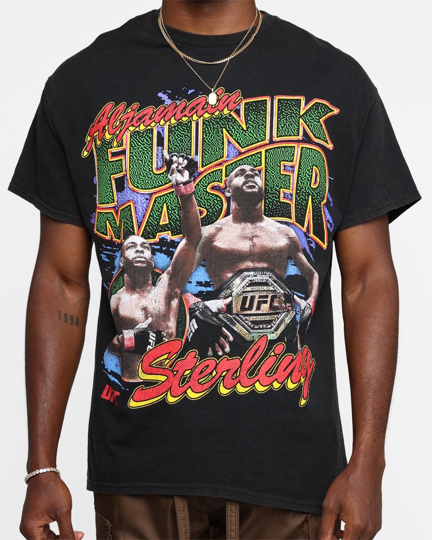UFC By Goat Crew Aljamain Sterling Funk Master T-Shirt Black Wash sold by Culture Kings product image thumbnail 4