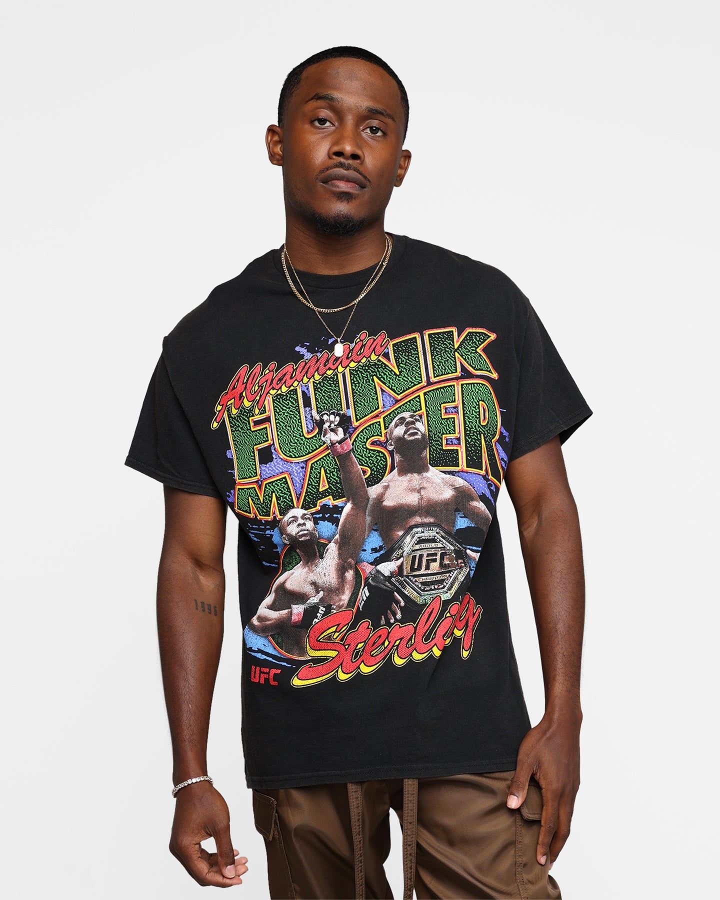 UFC By Goat Crew Aljamain Sterling Funk Master T-Shirt Black Wash sold by Culture Kings