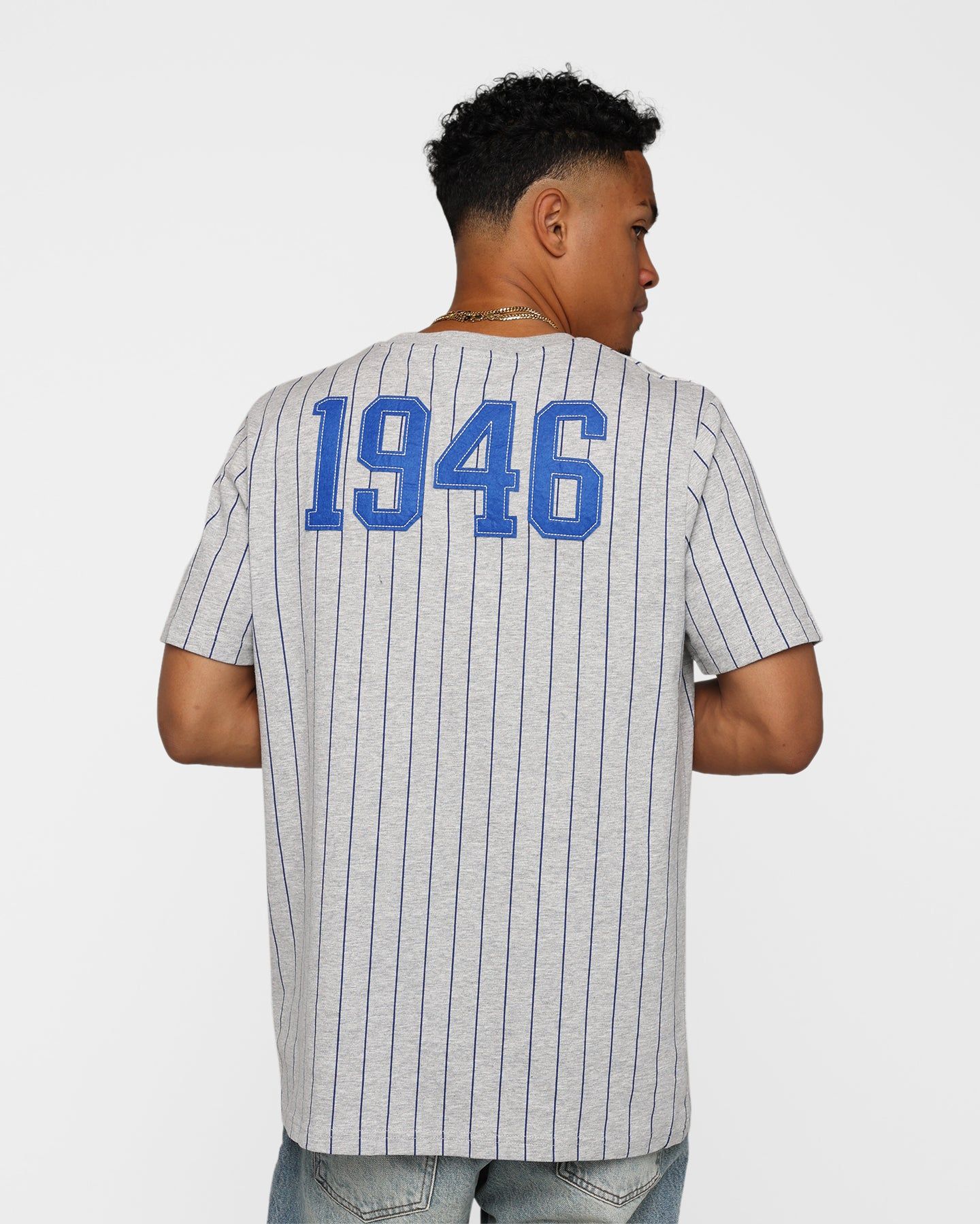 New Era Golden State Warriors Pinstripe T-Shirt Grey sold by Culture Kings product image thumbnail 2