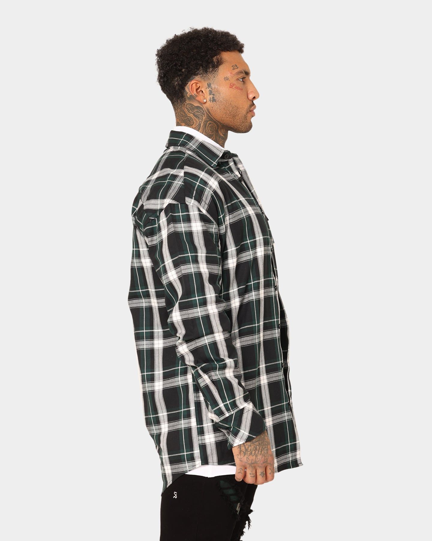 Saint Morta Prima Long Sleeve Flannel Shirt Stadium Green sold by Culture Kings product image thumbnail 6