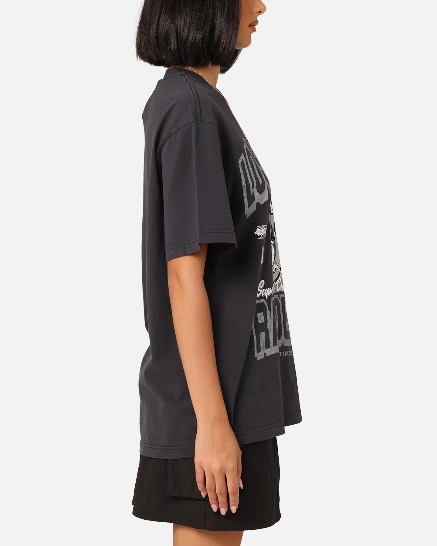 Mitchell & Ness Women's Las Vegas Raiders Arch Logo T-Shirt Faded Black sold by Culture Kings product image thumbnail 5