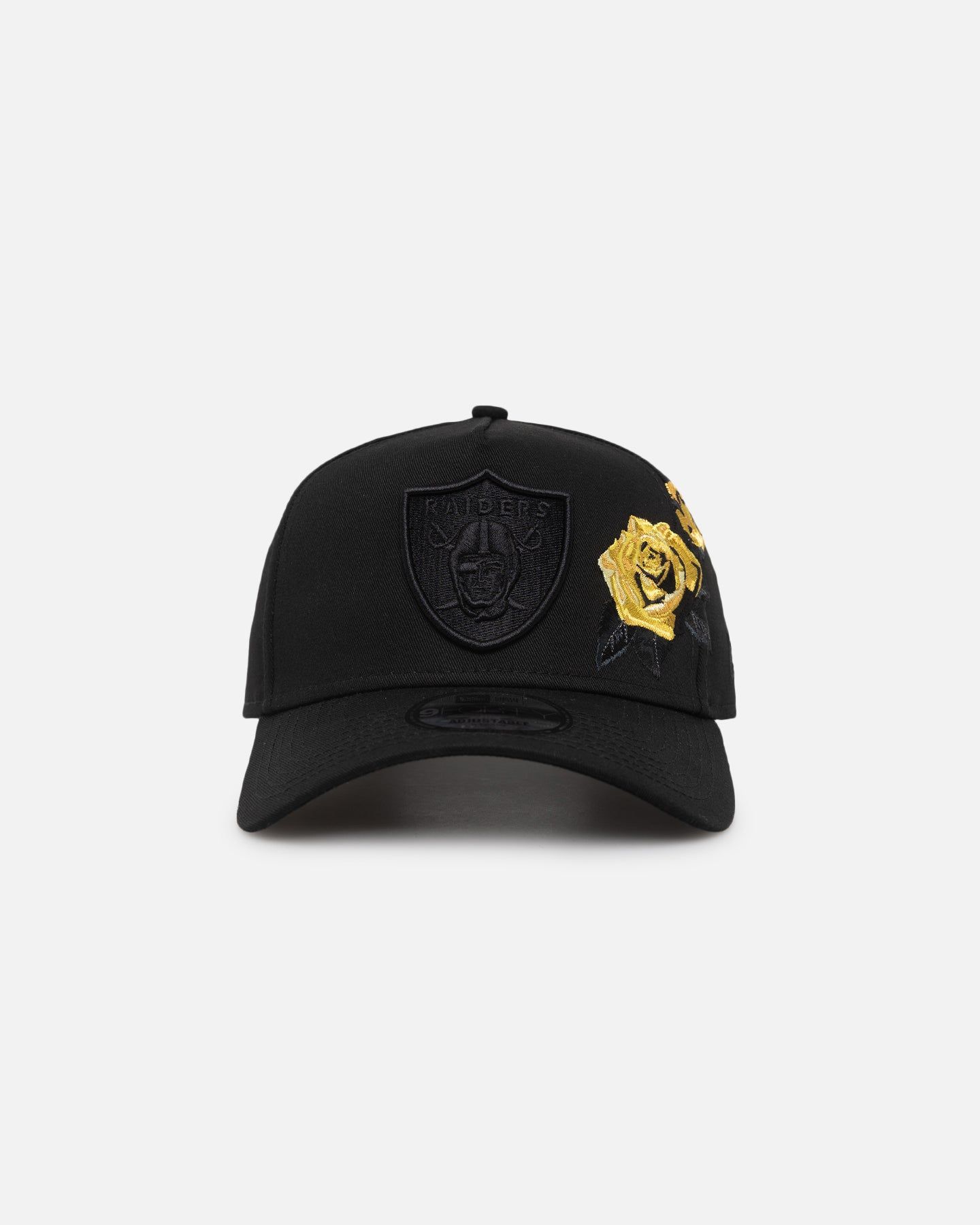 New Era Las Vegas Raiders 'Black Tonal Gold Rose' 9FORTY A-Frame Snapback Black/Gold sold by Culture Kings