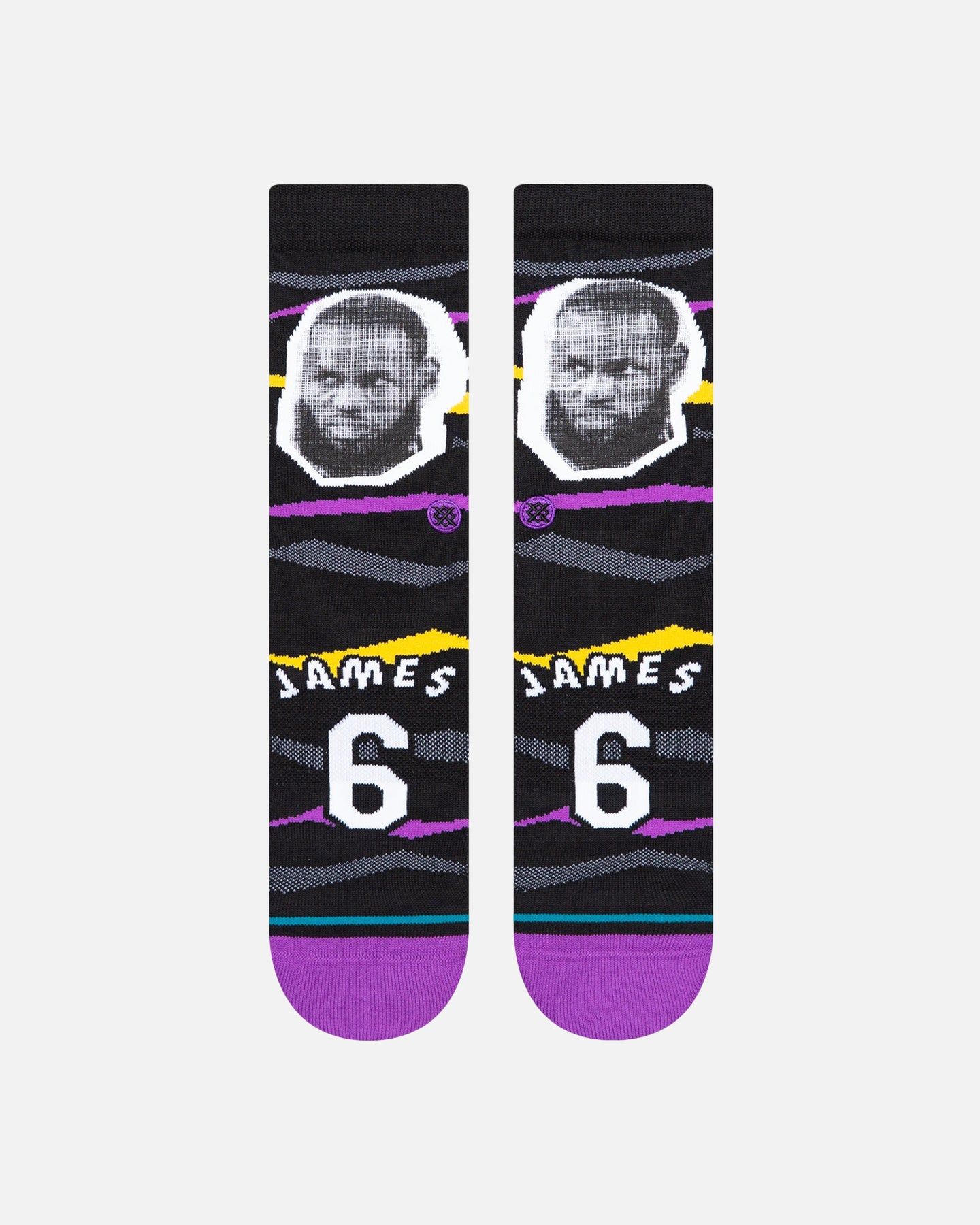 Stance Lebron James Faxed Lebron Socks Black sold by Culture Kings