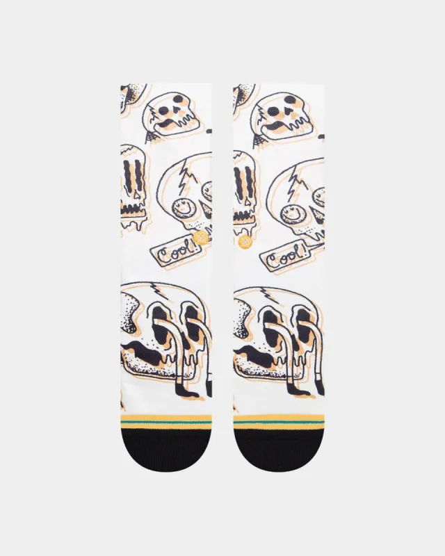Stance Talkin' Heads Socks Vintage White sold by Culture Kings