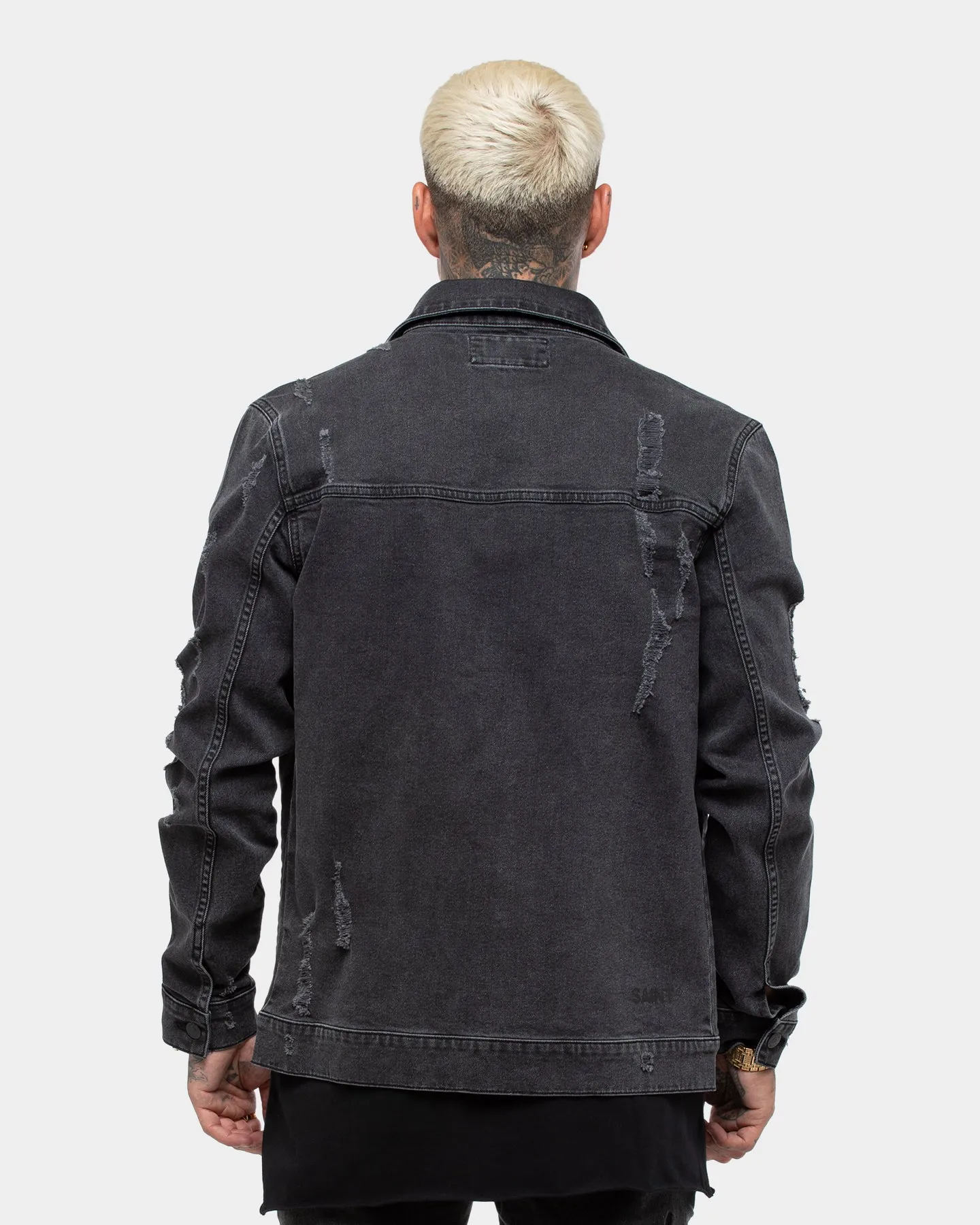 Saint Morta Men's Vintage Denim Jacket Aged Black sold by Culture Kings product image thumbnail 2
