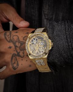 Guess Mainline Big Reveal Watch Gold/Gold sold by Culture Kings